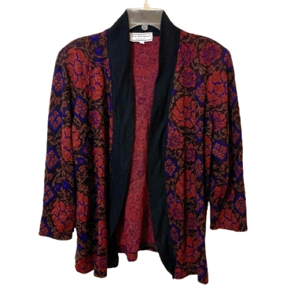 Vintage Jeric Knitwear Cardigan - Red - Size Medium